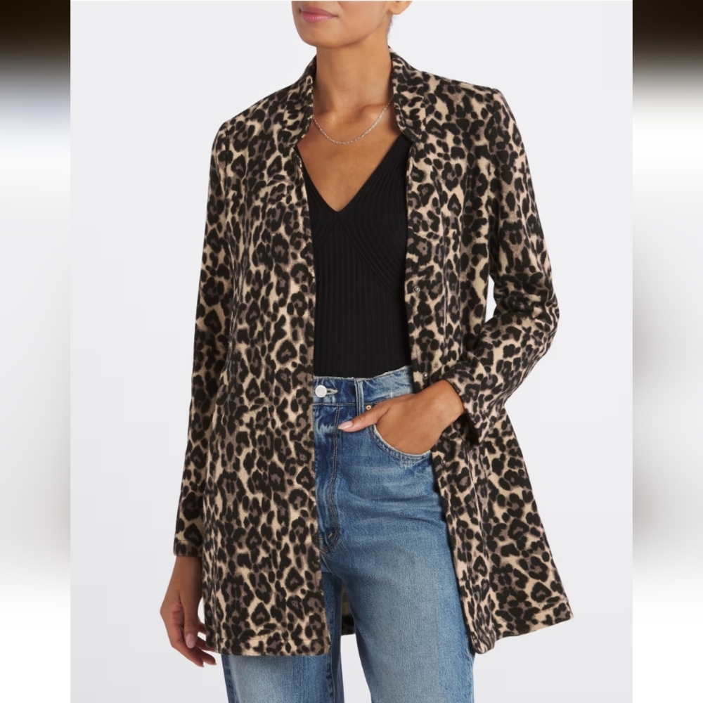 New Vero Moda Carson Knit Leopard Print Jacket